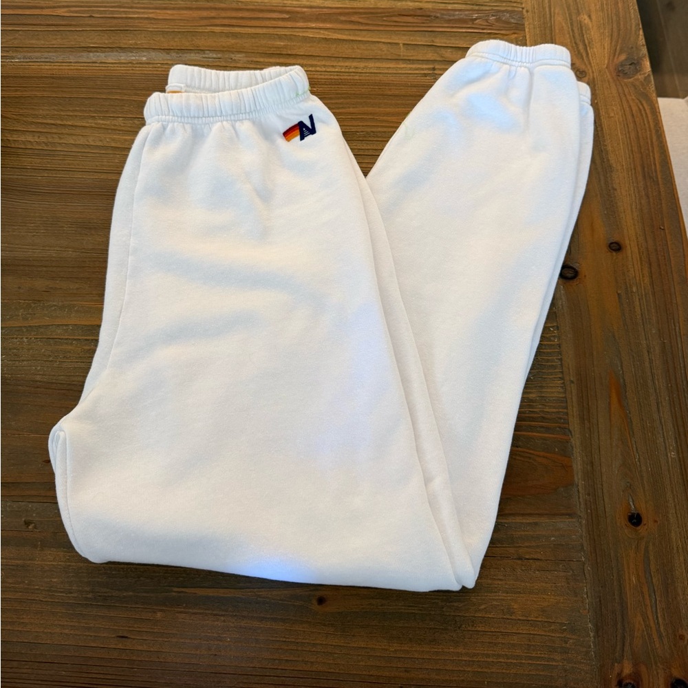 BNWOT Aviator Nation White Sweatpants